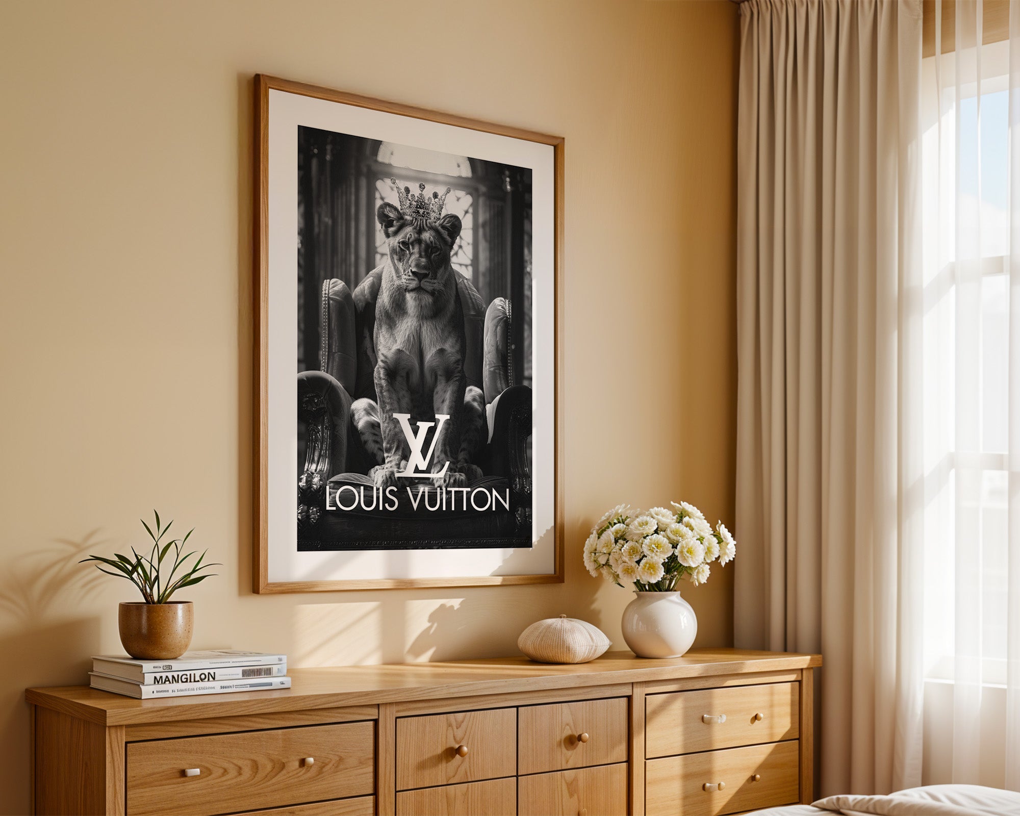 Löwe Krone Schwarz-Weiß