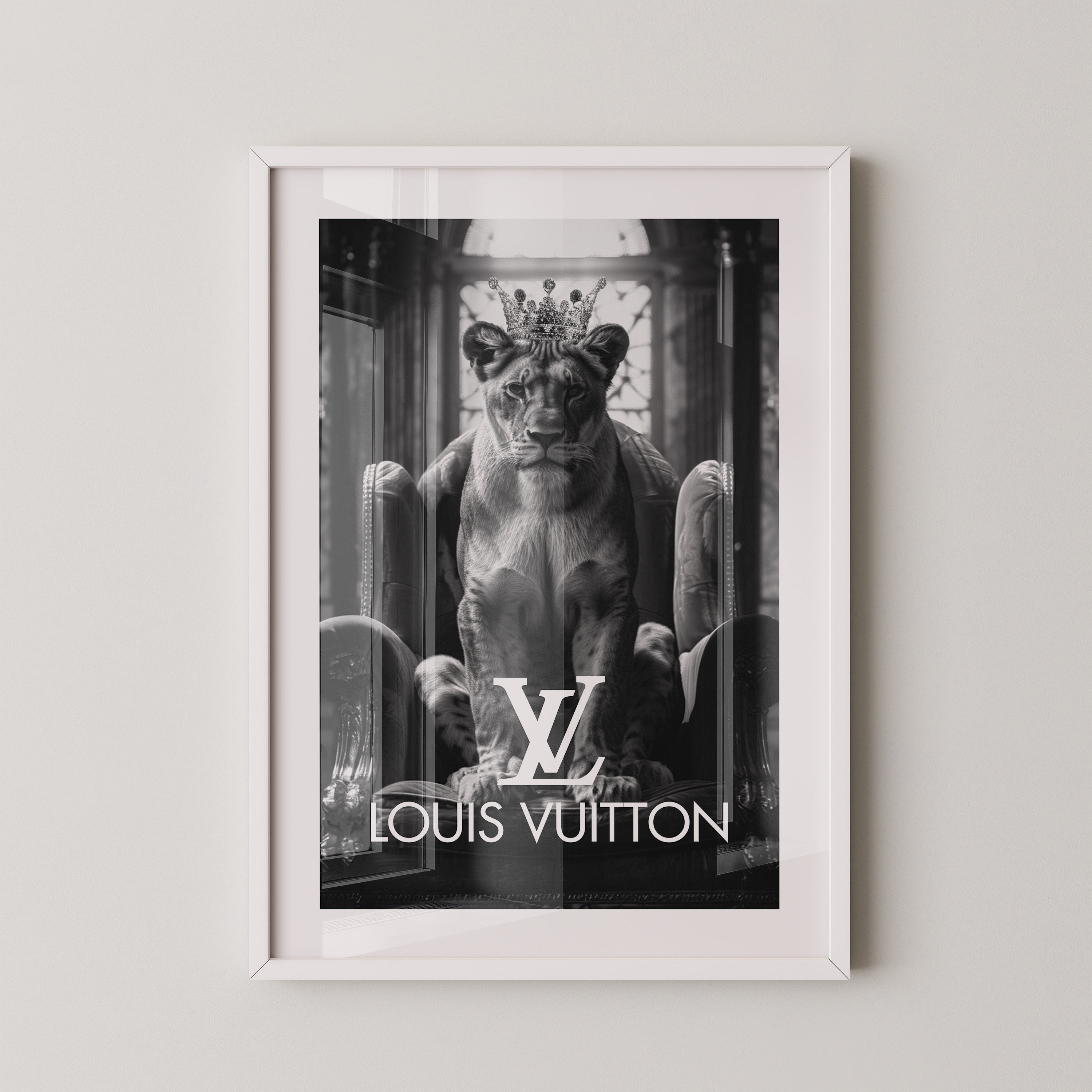 Löwe Krone Schwarz-Weiß