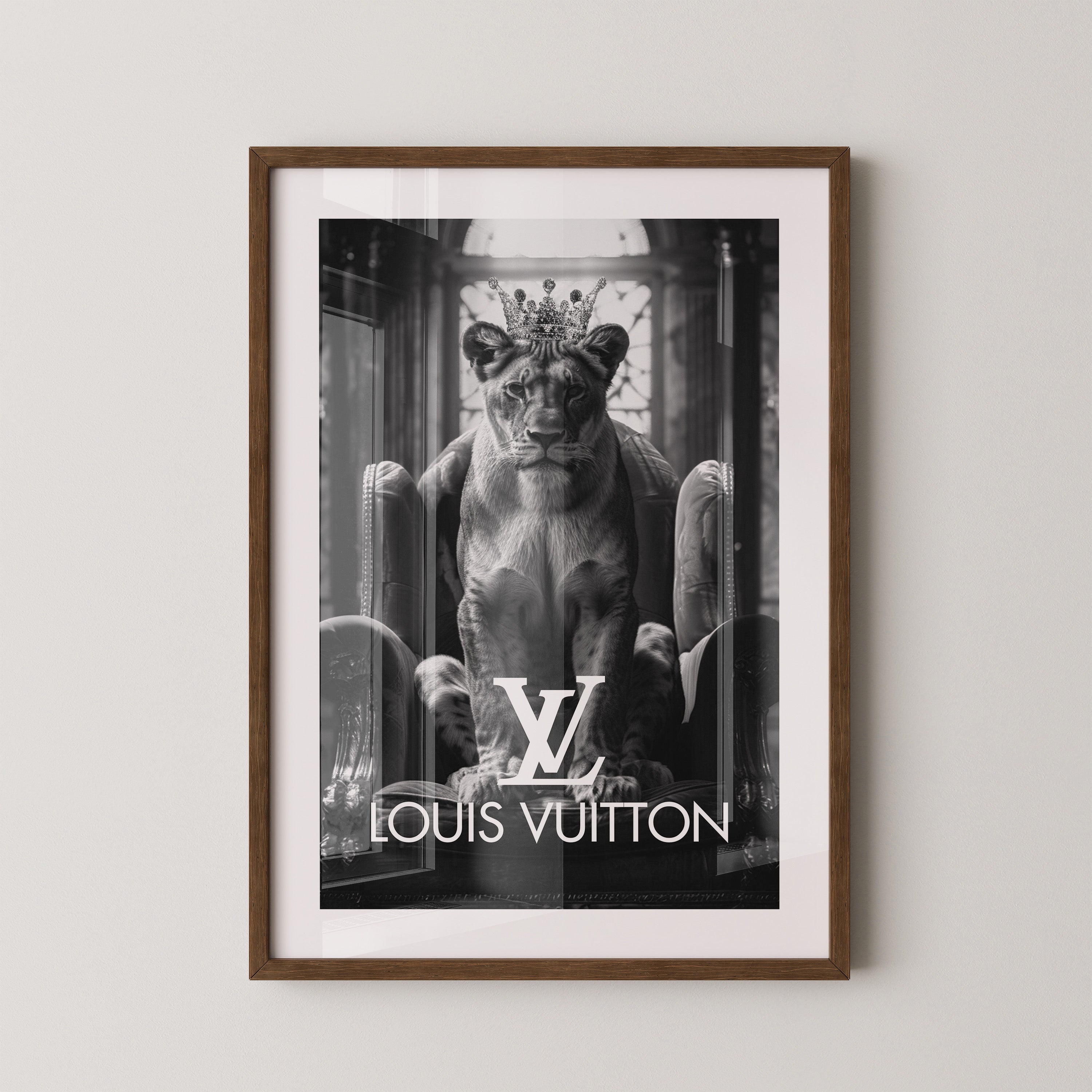 Löwe Krone Schwarz-Weiß