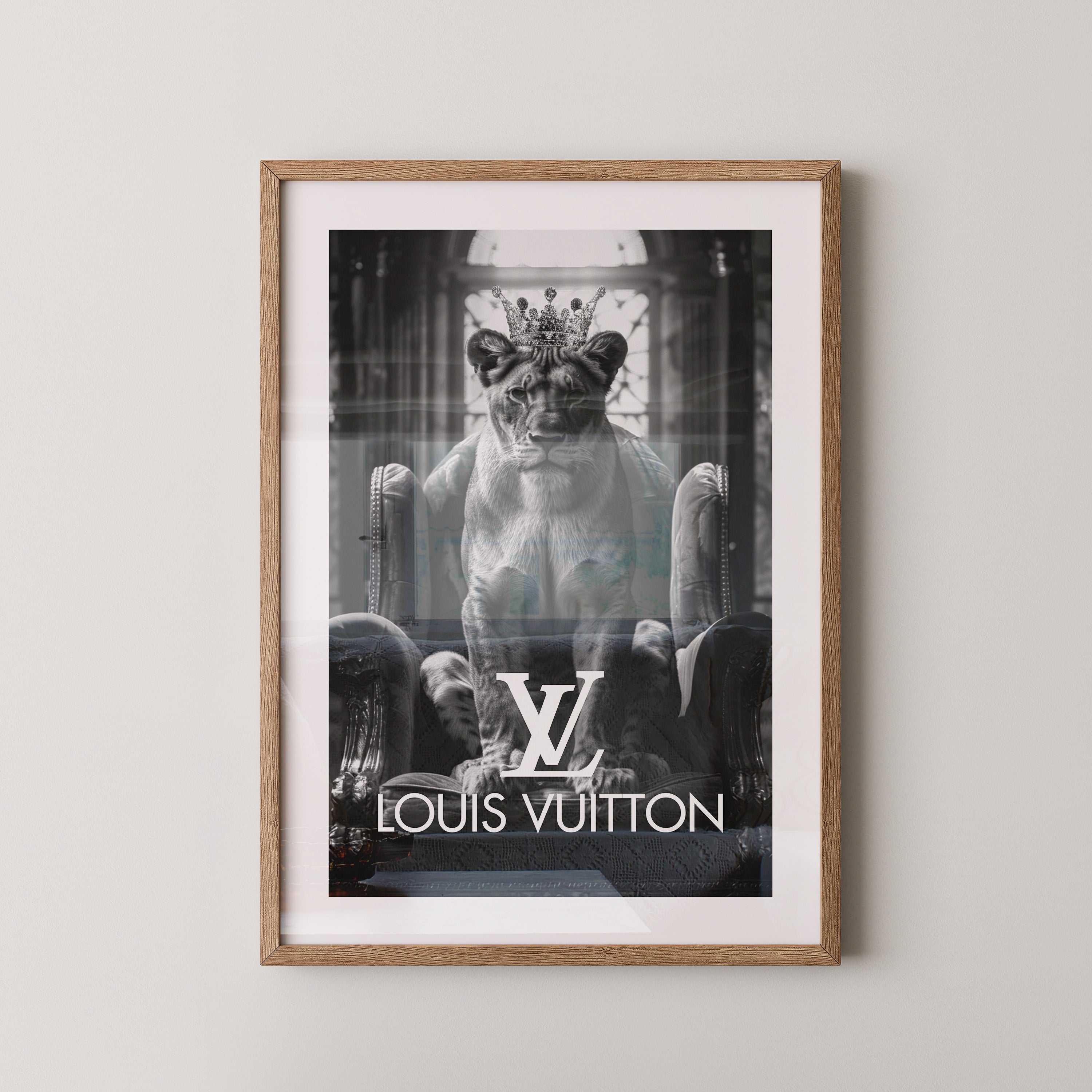 Löwe Krone Schwarz-Weiß