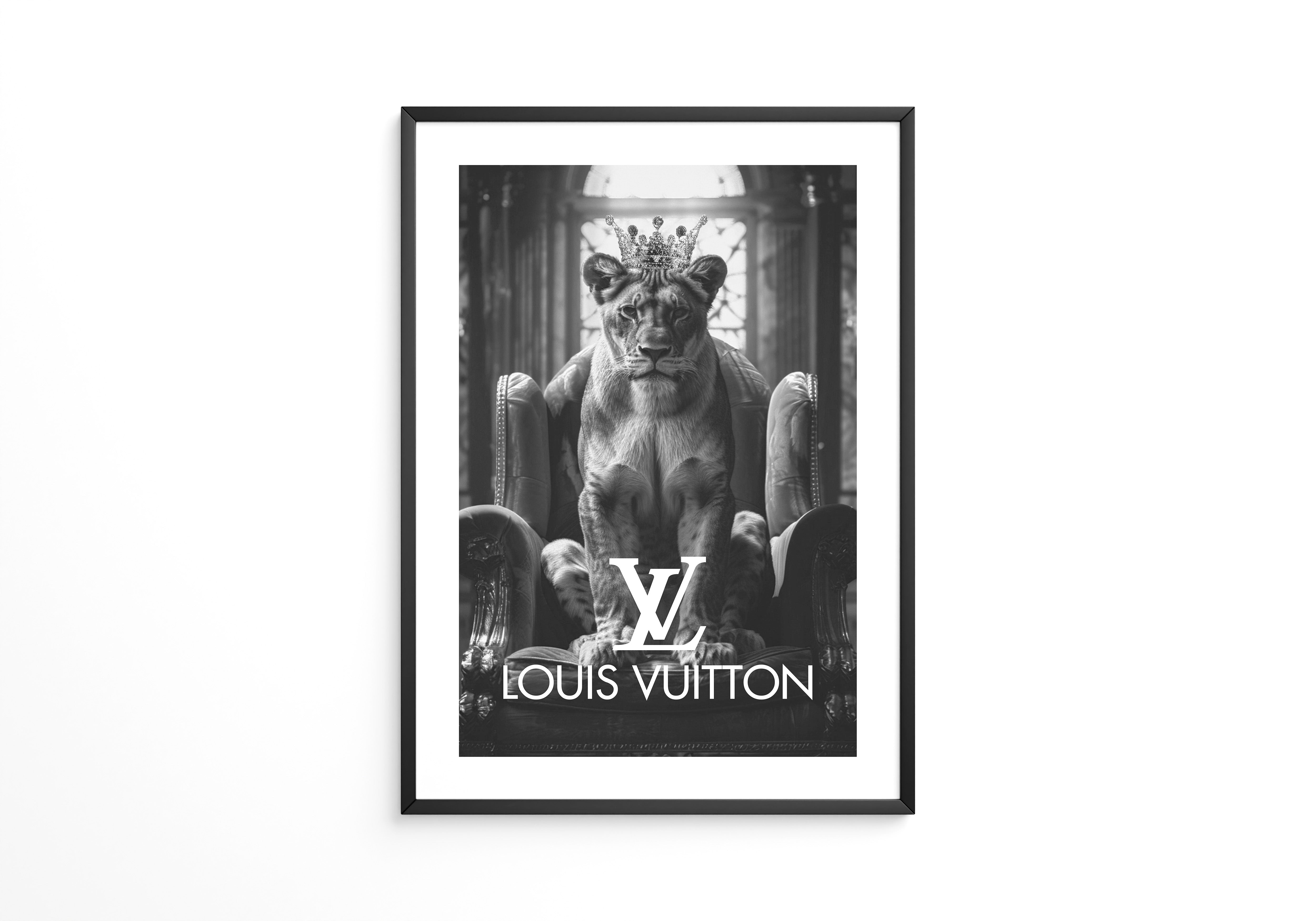 Löwe Krone Schwarz-Weiß