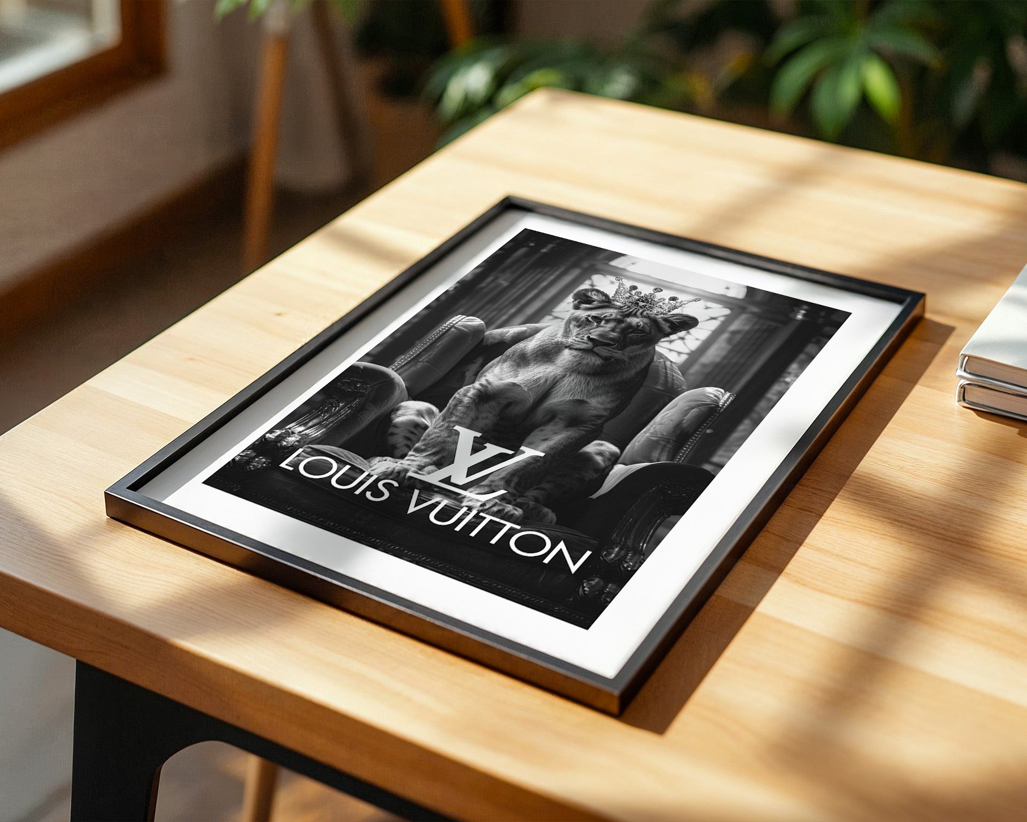 Löwe Krone Schwarz-Weiß