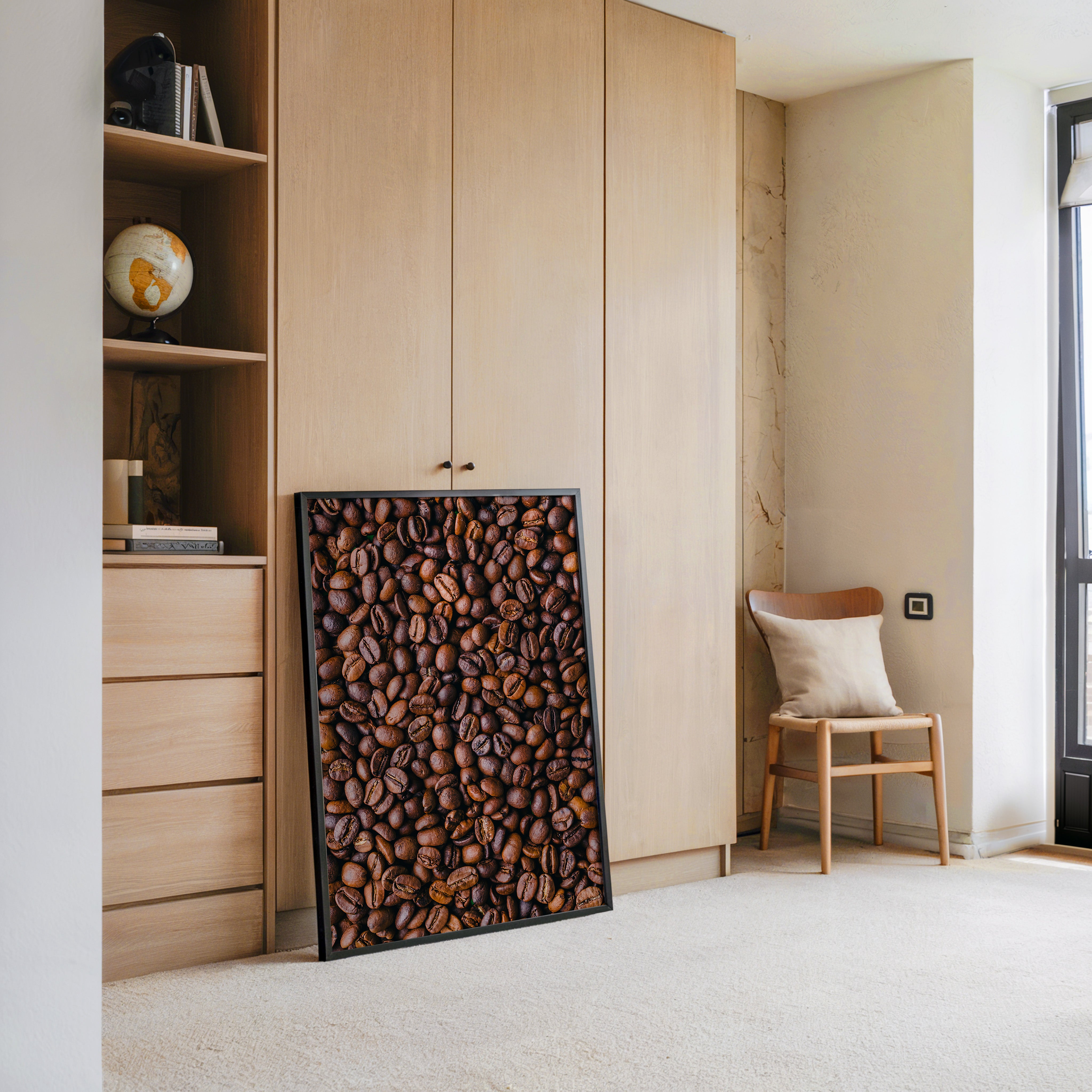 Kaffeebohnen Nahaufnahme