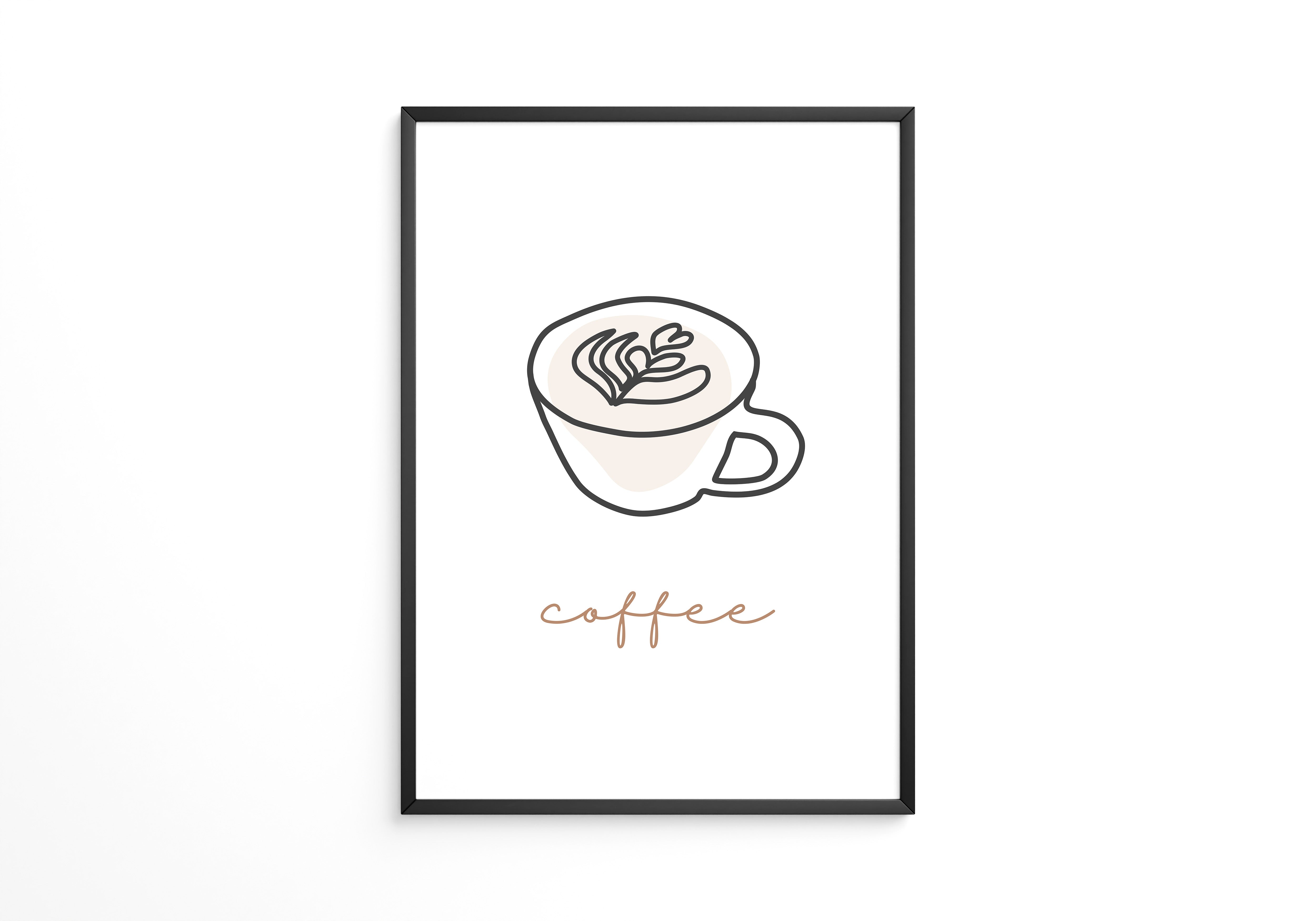 Cappuccino Tasse Minimalistisch