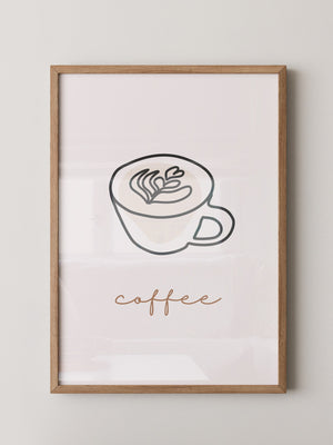Cappuccino Tasse Minimalistisch