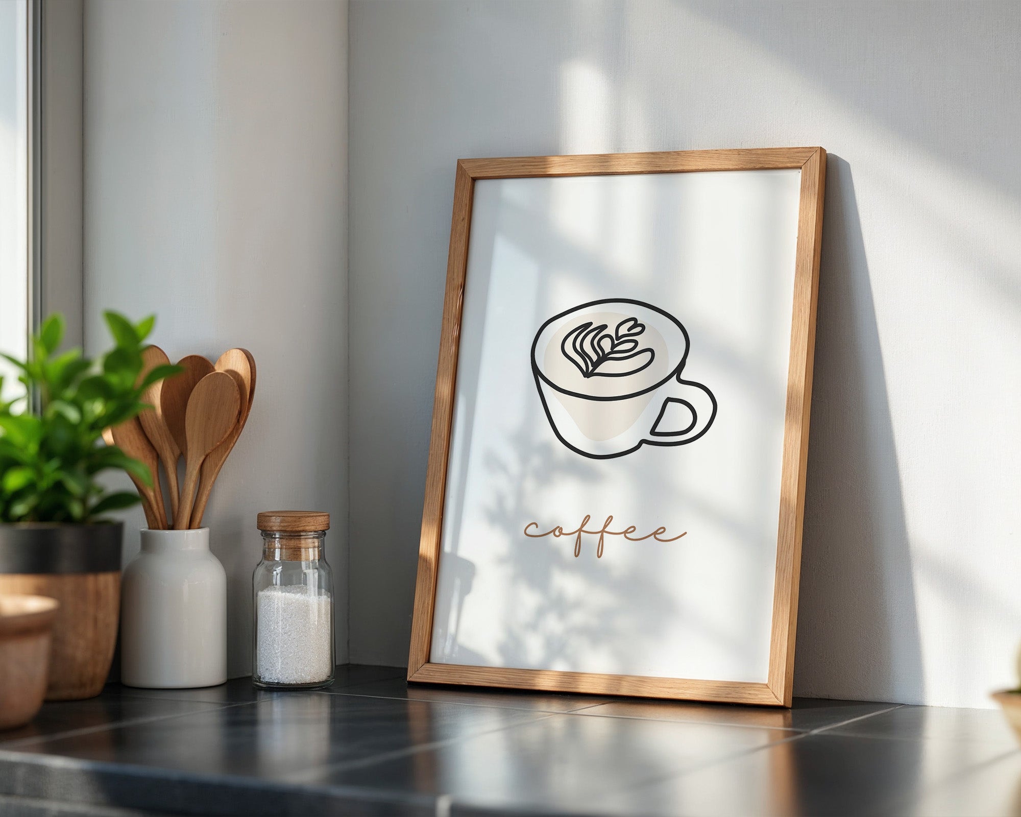 Cappuccino Tasse Minimalistisch