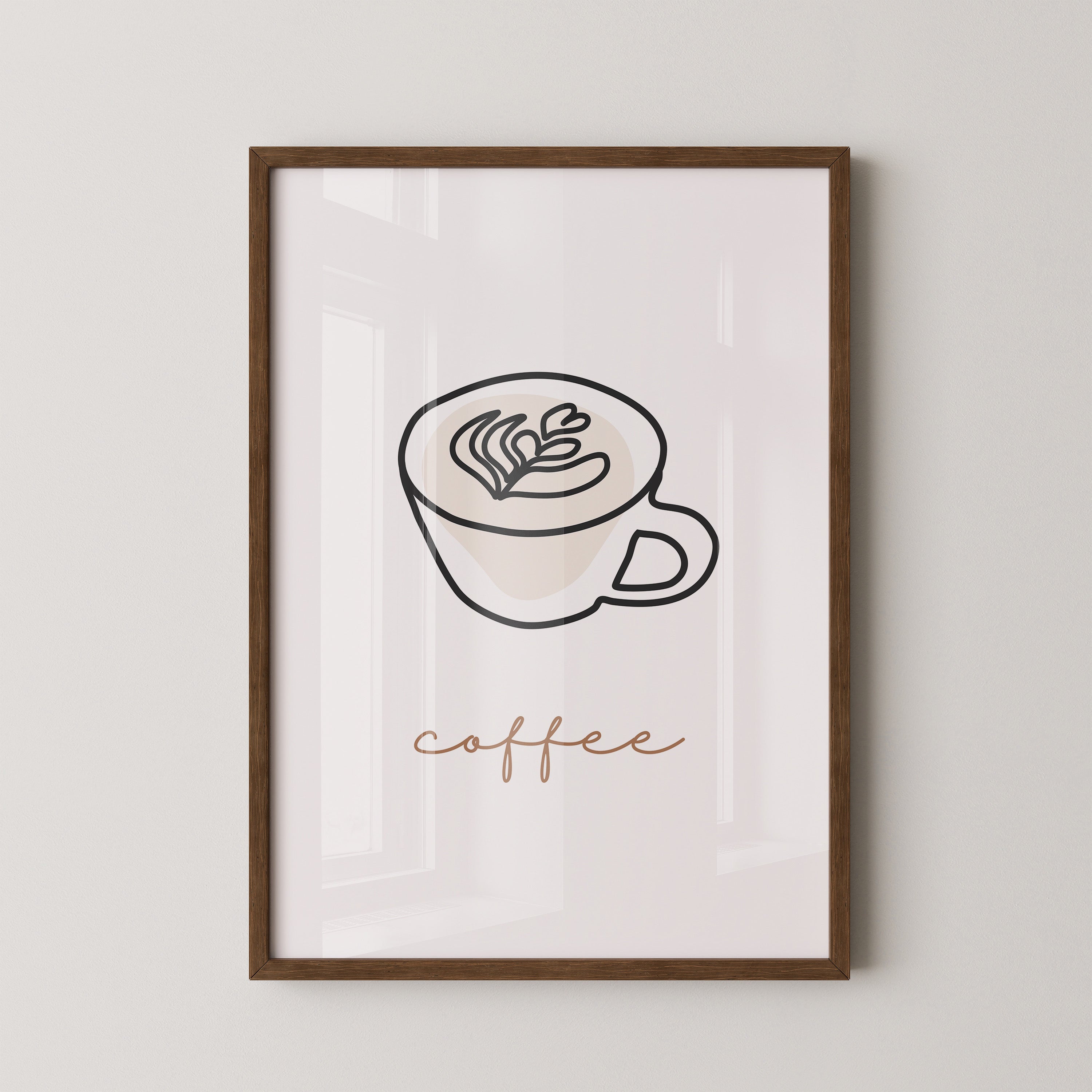 Cappuccino Tasse Minimalistisch