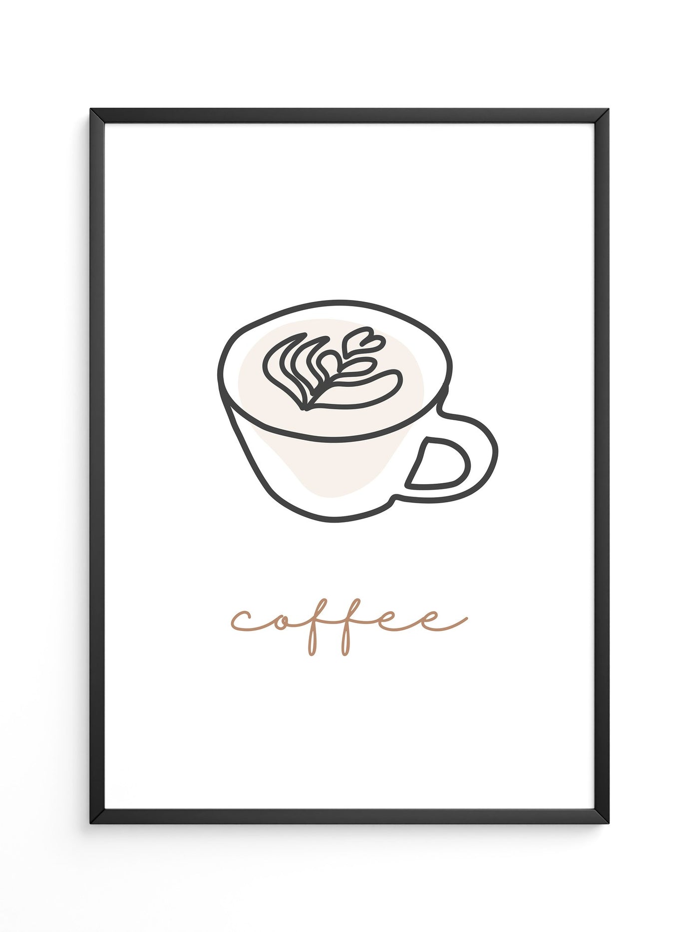 Cappuccino Tasse Minimalistisch