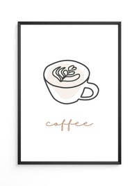 Cappuccino Tasse Minimalistisch