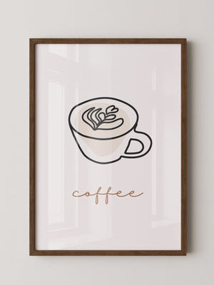 Cappuccino Tasse Minimalistisch