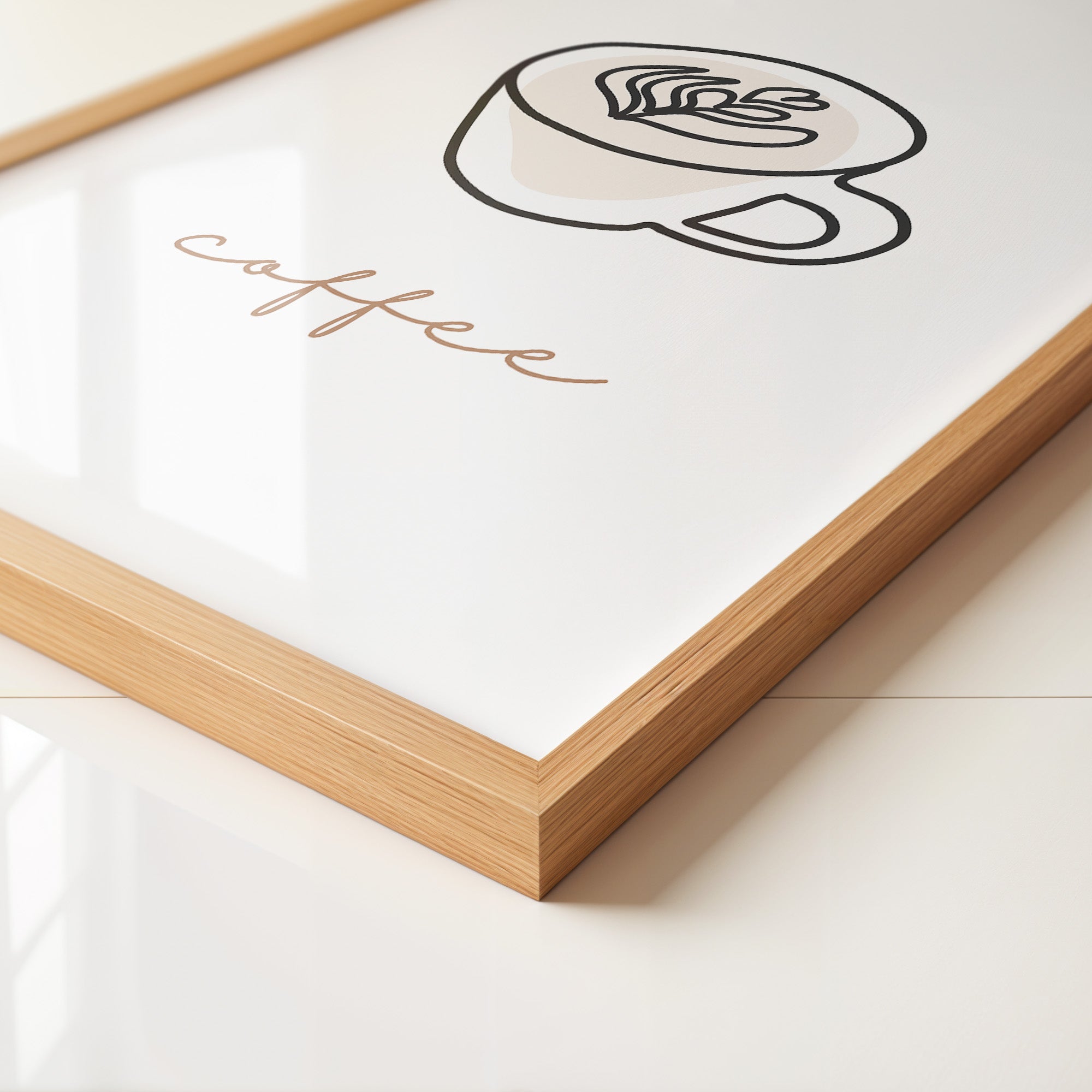 Cappuccino Tasse Minimalistisch