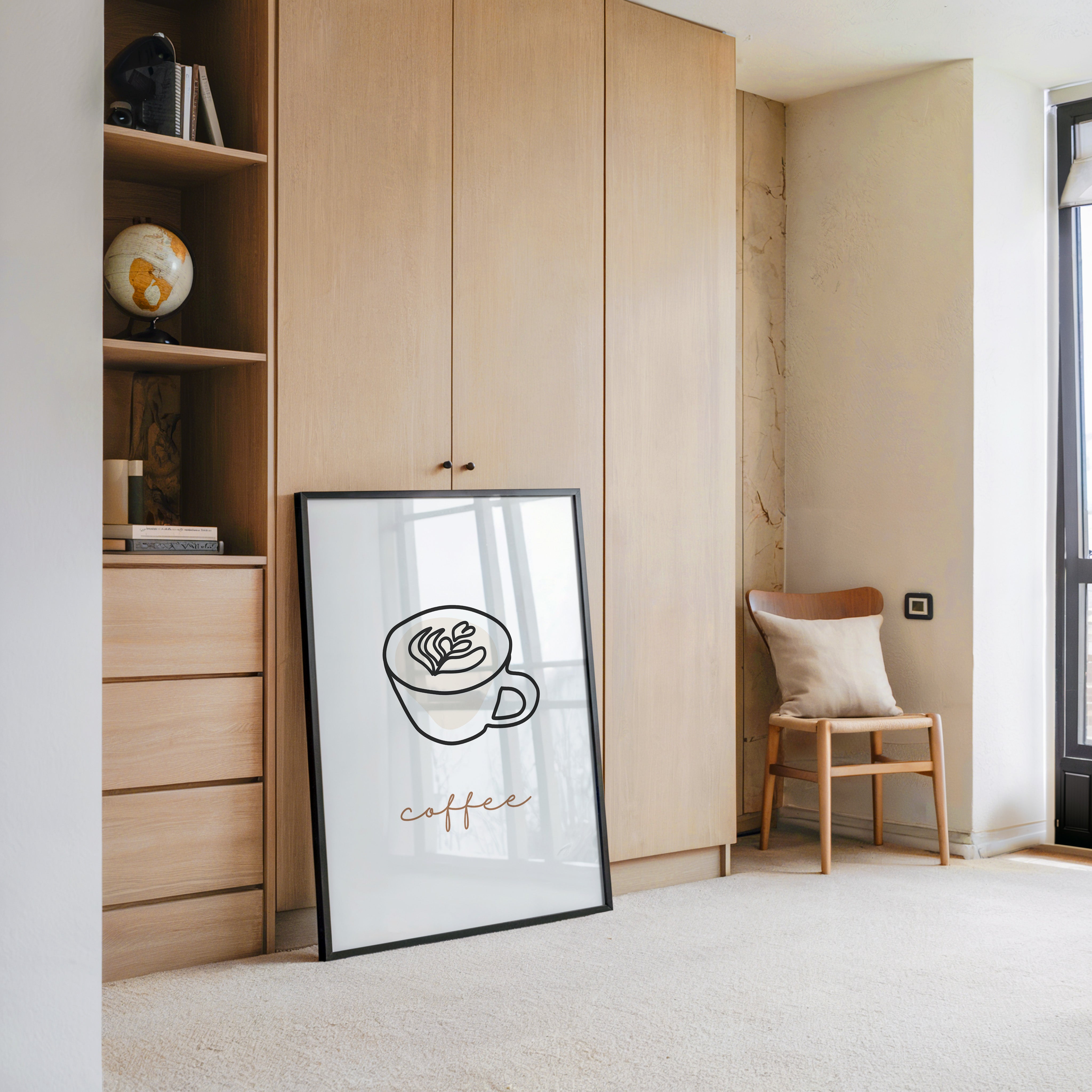 Cappuccino Tasse Minimalistisch