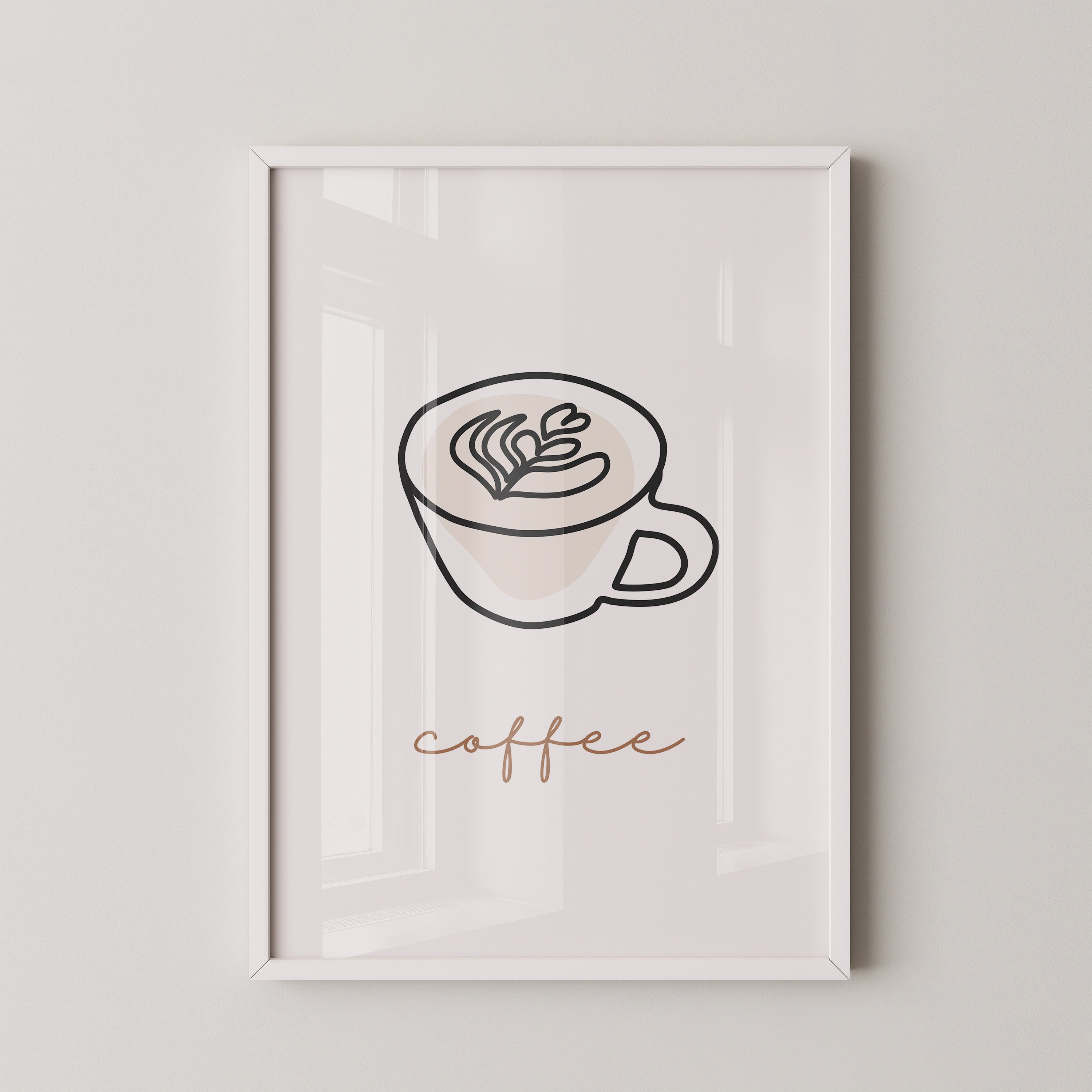 Cappuccino Tasse Minimalistisch