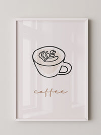 Cappuccino Tasse Minimalistisch