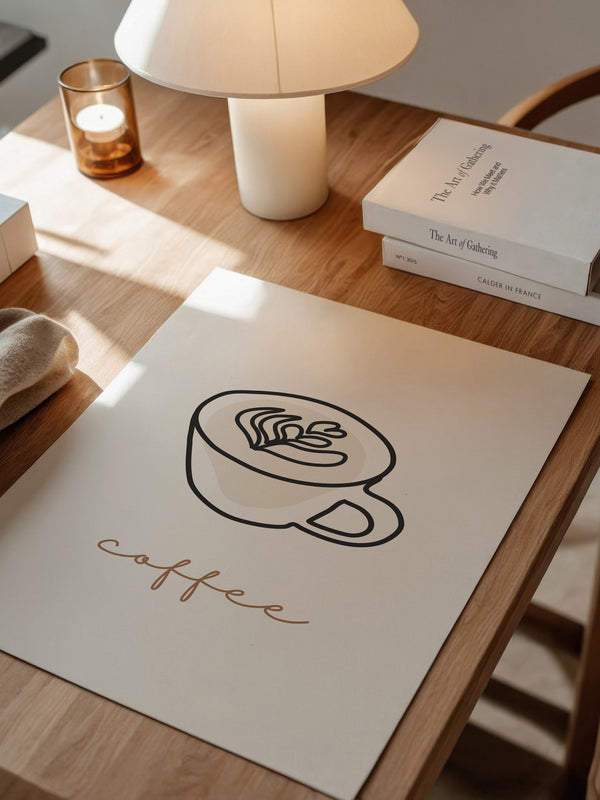 Cappuccino Tasse Minimalistisch