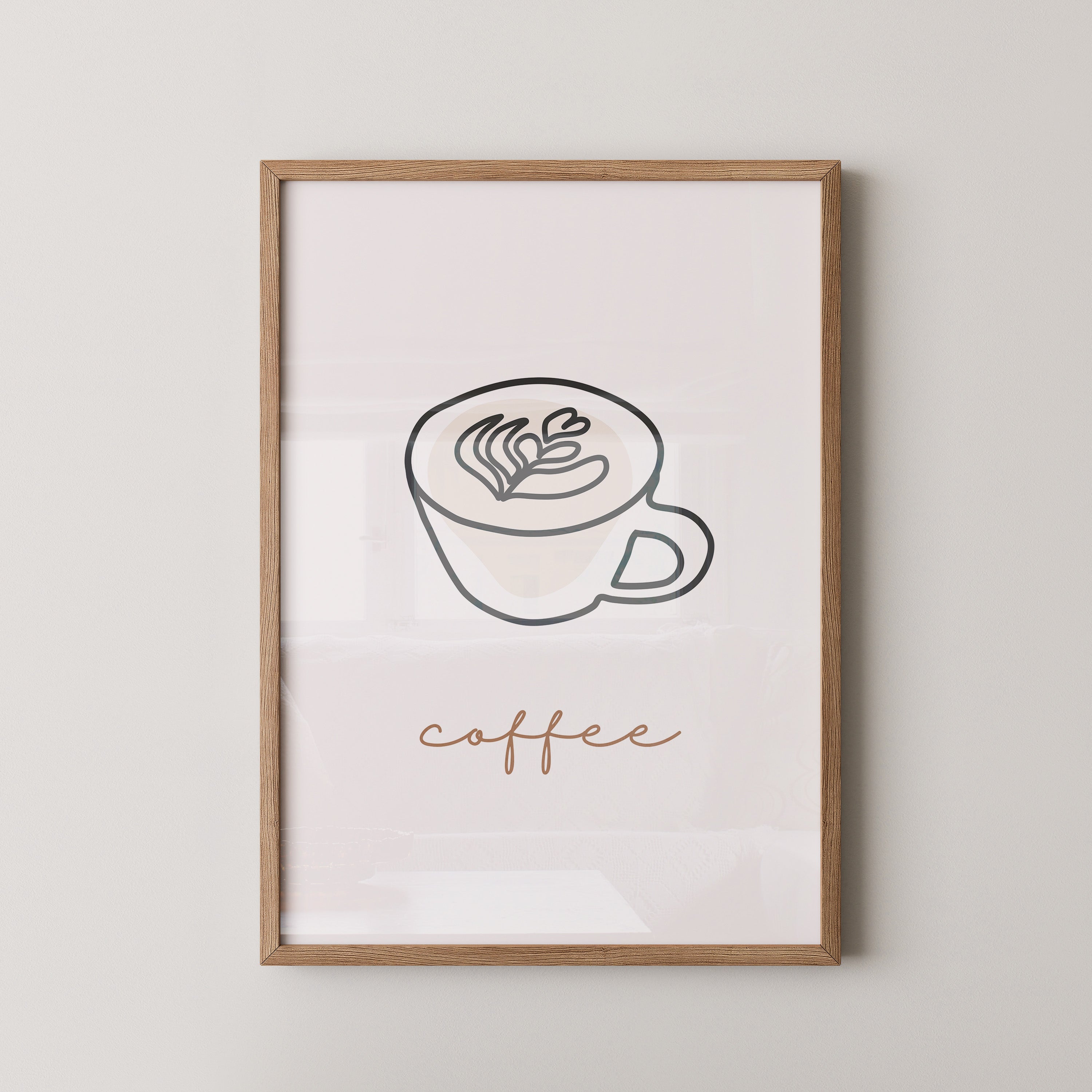 Cappuccino Tasse Minimalistisch