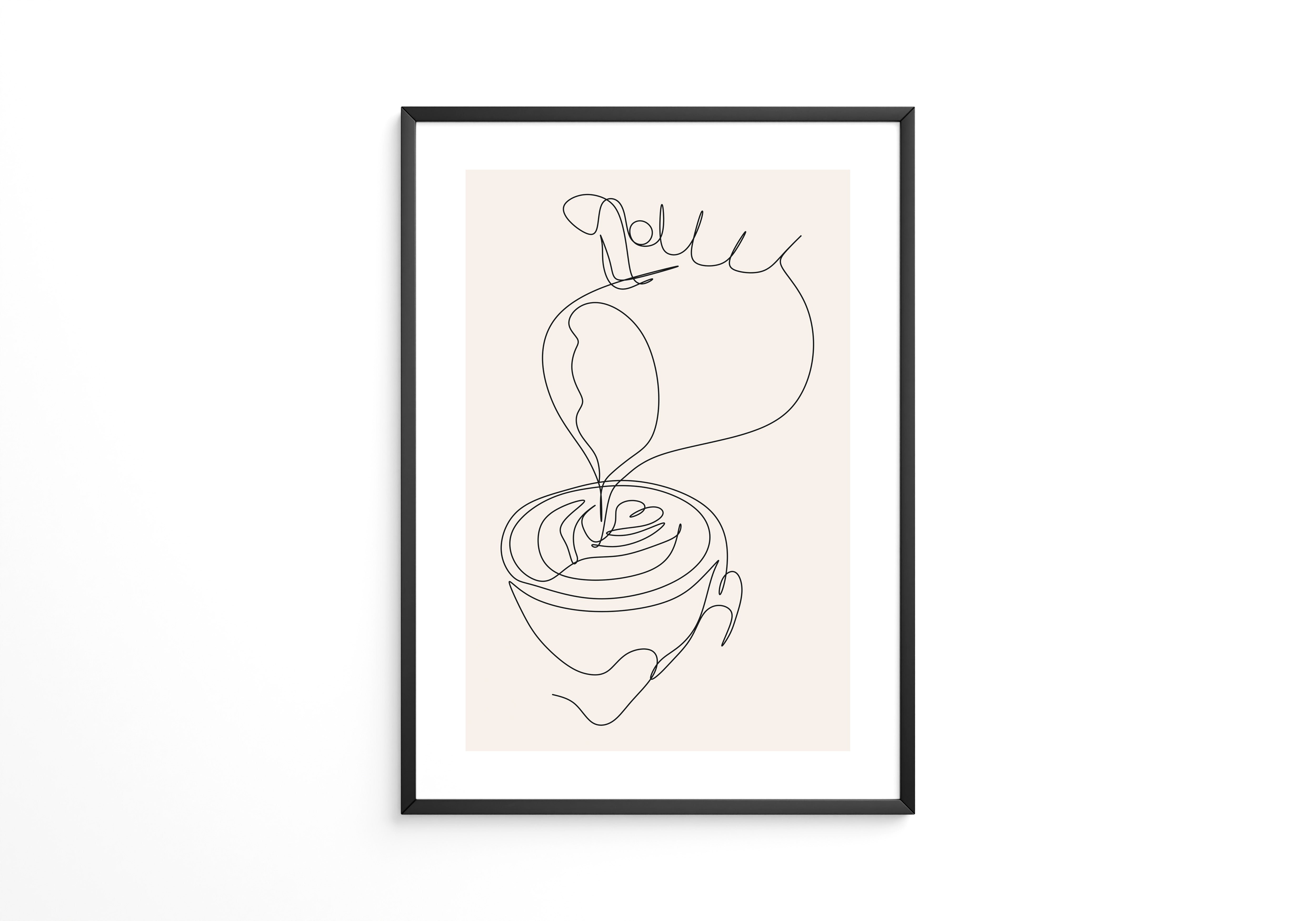 Kaffeetasse Lineart Minimalistisch