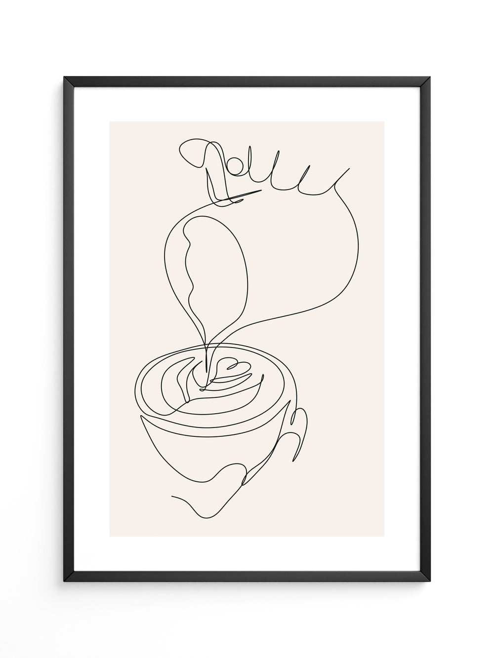 Kaffeetasse Lineart Minimalistisch