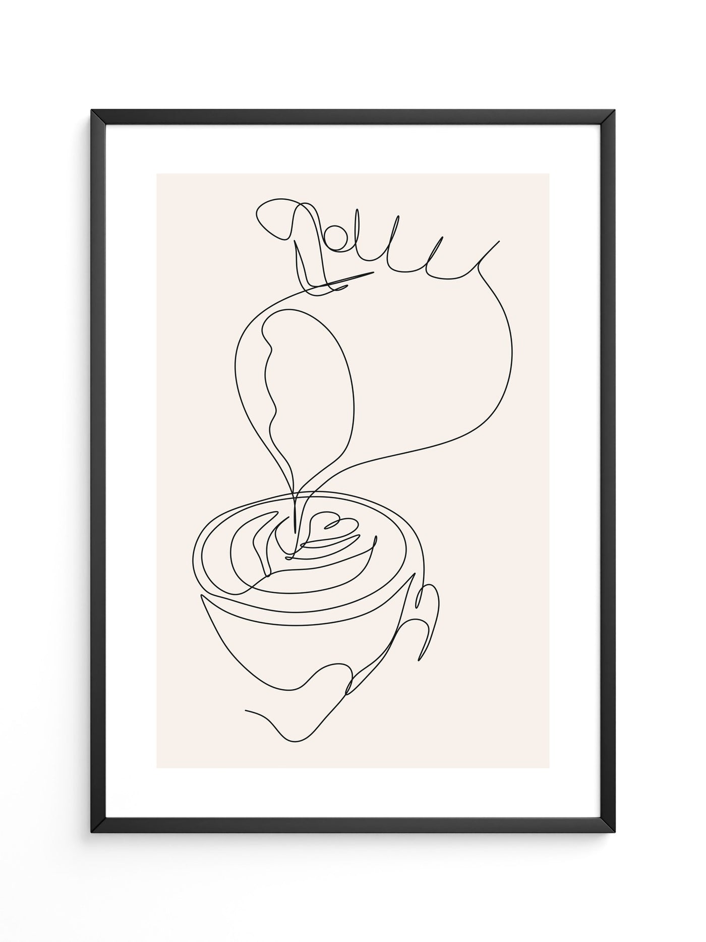 Kaffeetasse Lineart Minimalistisch