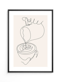 Kaffeetasse Lineart Minimalistisch