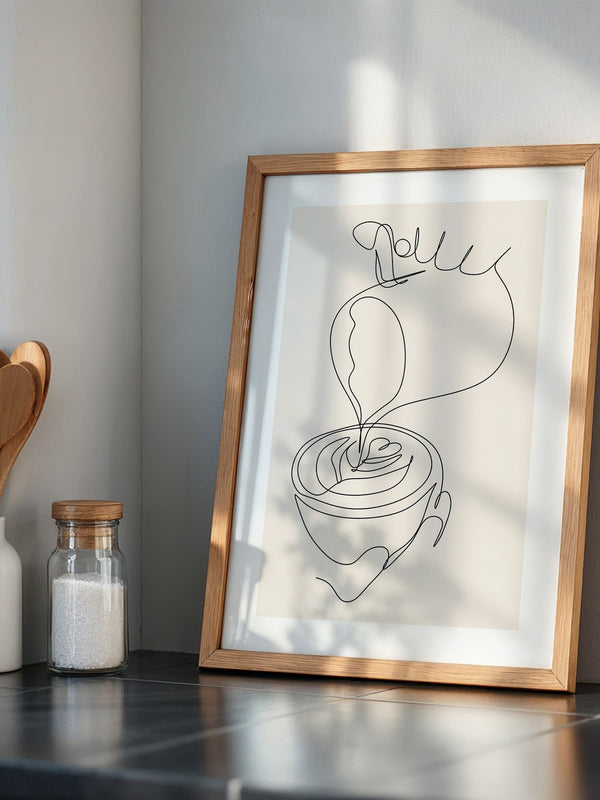 Kaffeetasse Lineart Minimalistisch