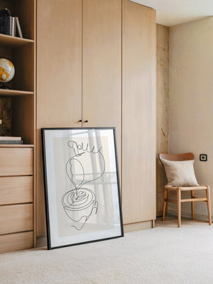 Kaffeetasse Lineart Minimalistisch