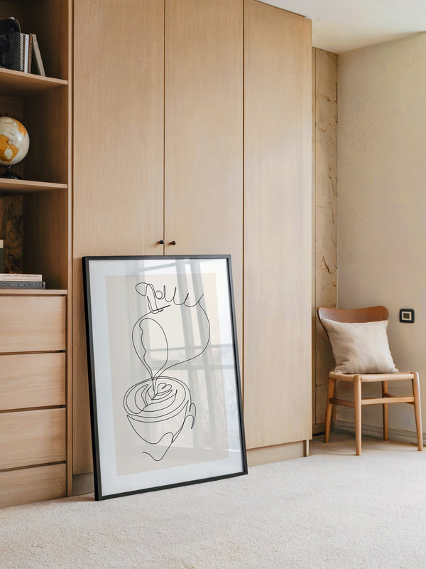 Kaffeetasse Lineart Minimalistisch