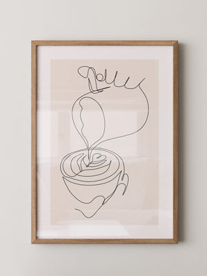 Kaffeetasse Lineart Minimalistisch