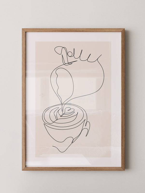 Kaffeetasse Lineart Minimalistisch