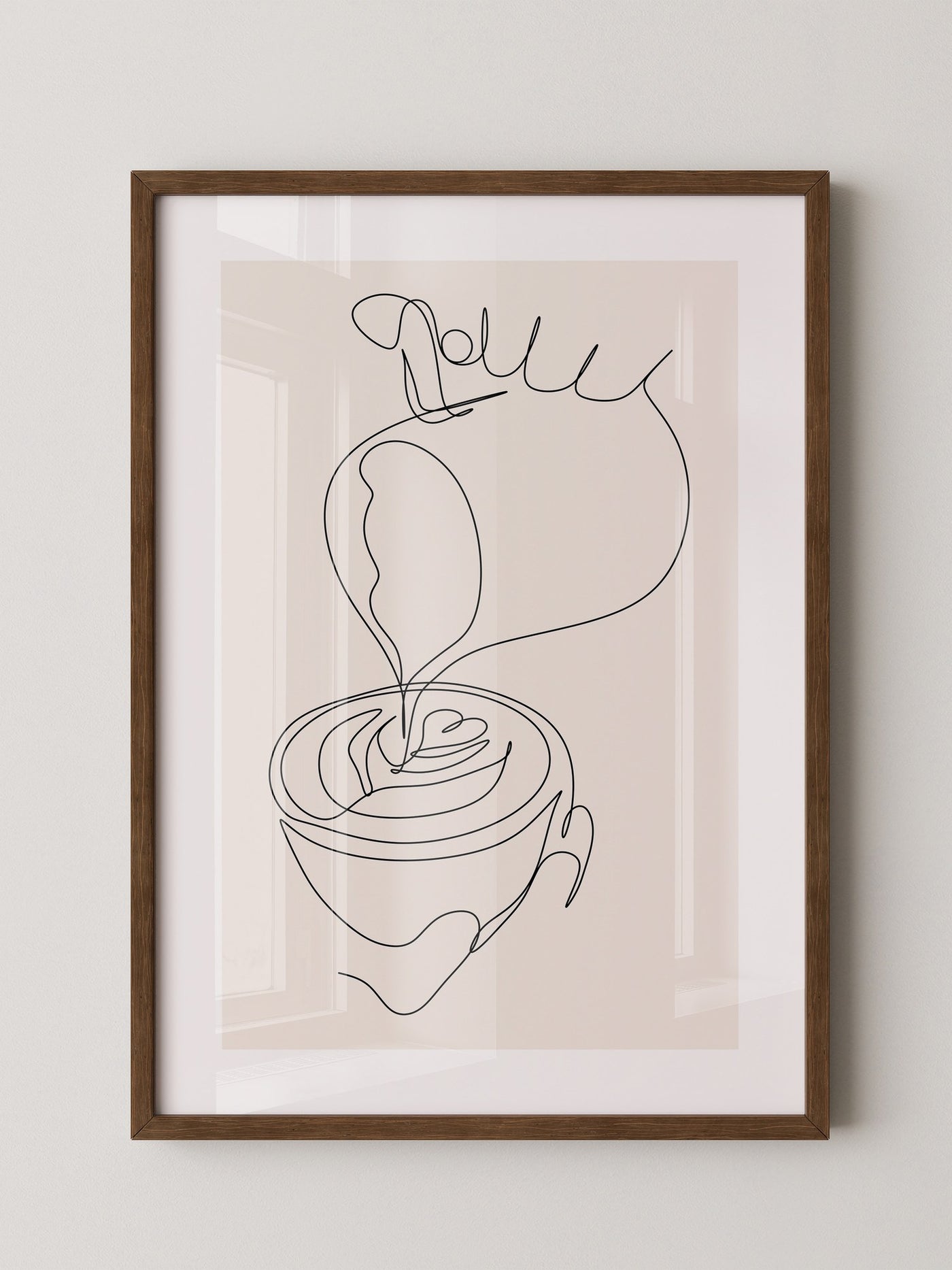 Kaffeetasse Lineart Minimalistisch