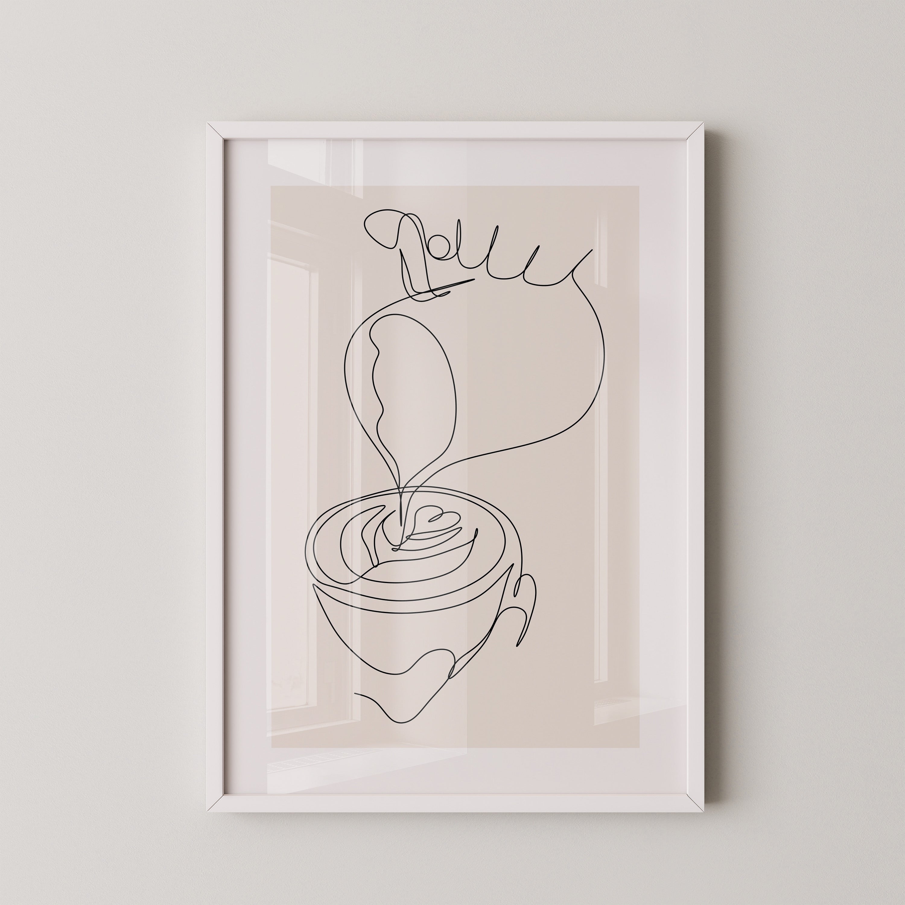 Kaffeetasse Lineart Minimalistisch