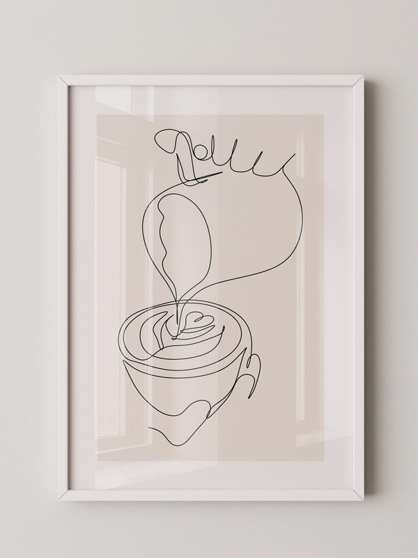 Kaffeetasse Lineart Minimalistisch