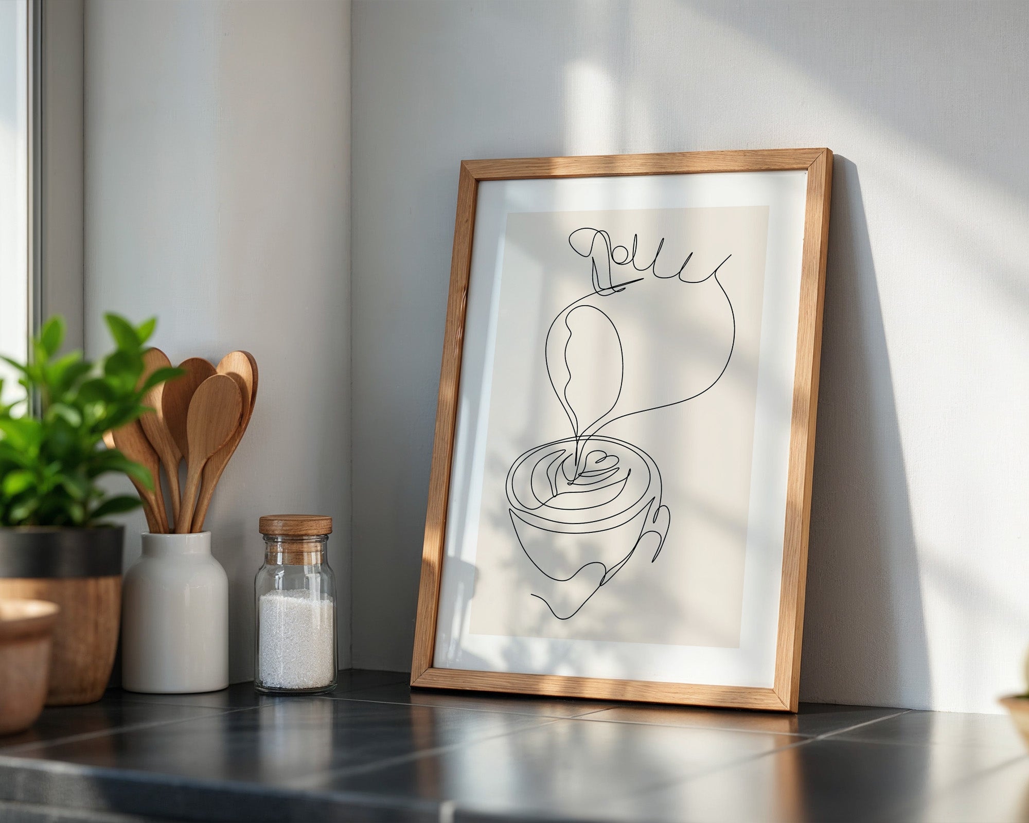 Kaffeetasse Lineart Minimalistisch