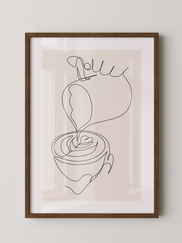 Kaffeetasse Lineart Minimalistisch