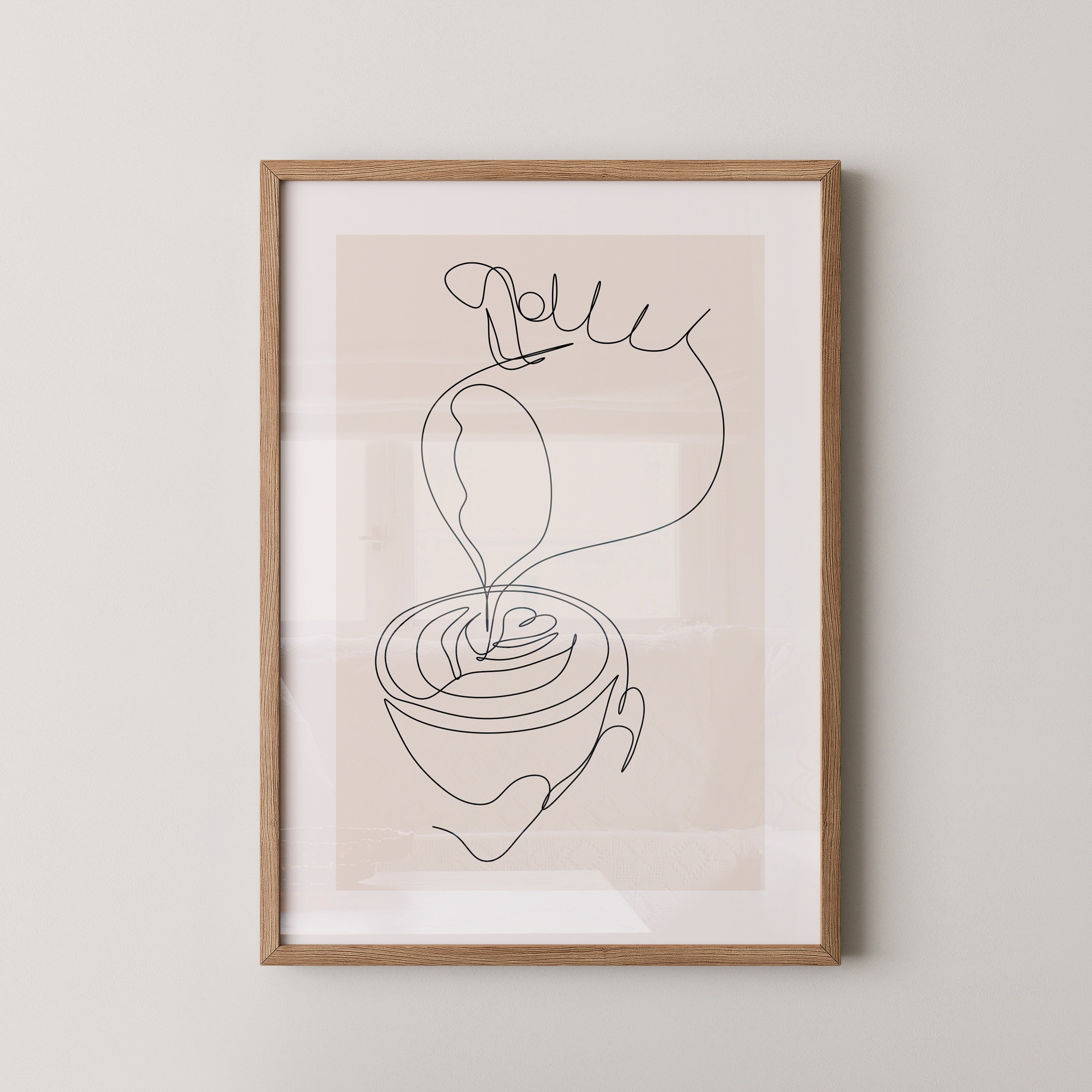 Kaffeetasse Lineart Minimalistisch