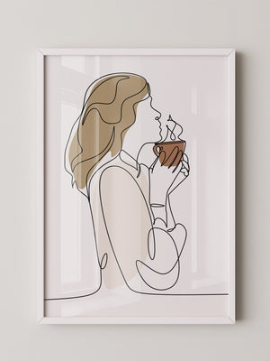 Kaffeegenuss Linie Minimalistisch