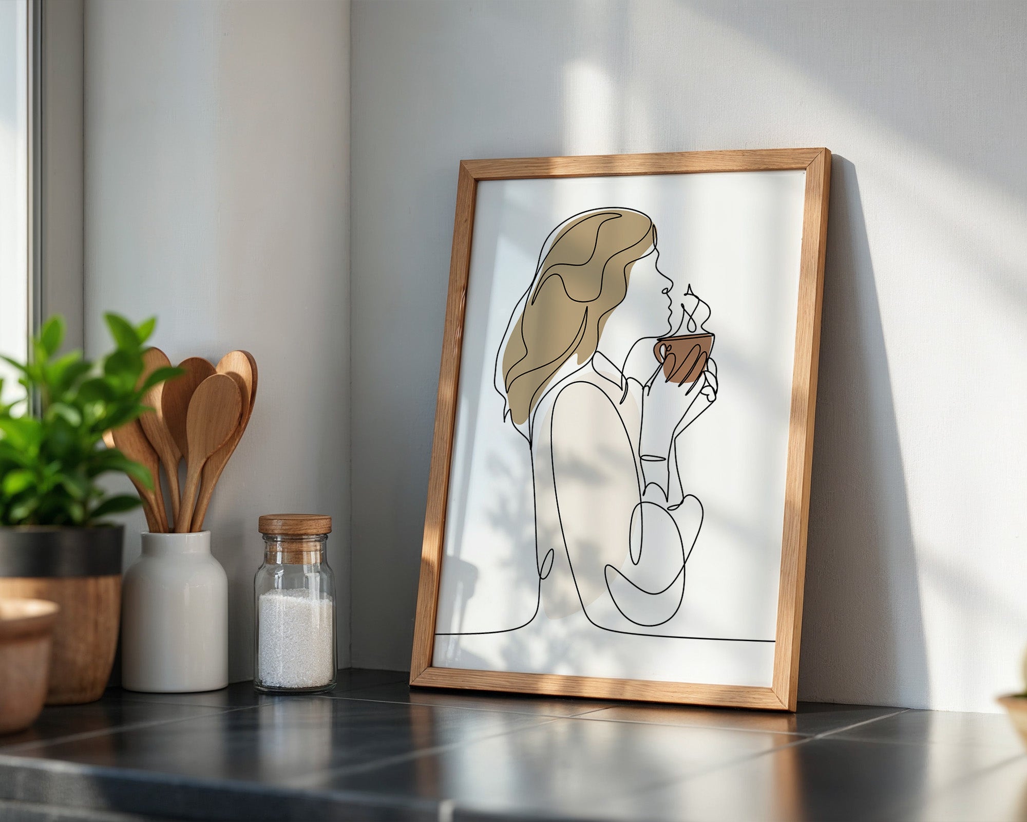 Kaffeegenuss Linie Minimalistisch