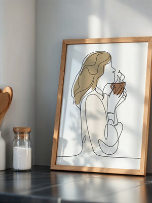 Kaffeegenuss Linie Minimalistisch