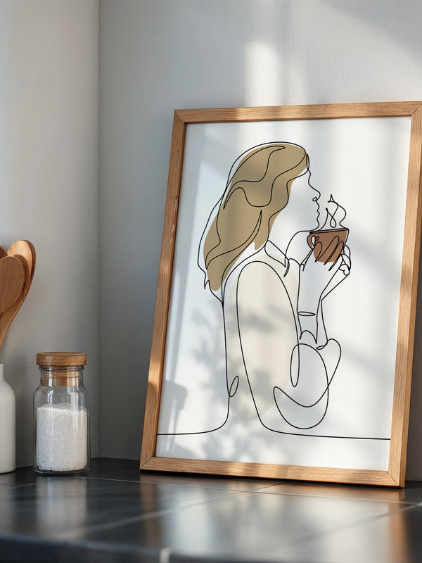 Kaffeegenuss Linie Minimalistisch