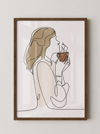 Kaffeegenuss Linie Minimalistisch