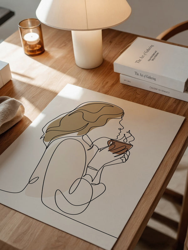 Kaffeegenuss Linie Minimalistisch