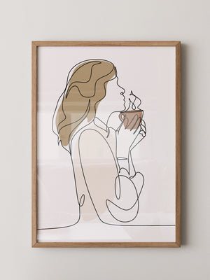 Kaffeegenuss Linie Minimalistisch