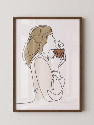 Kaffeegenuss Linie Minimalistisch