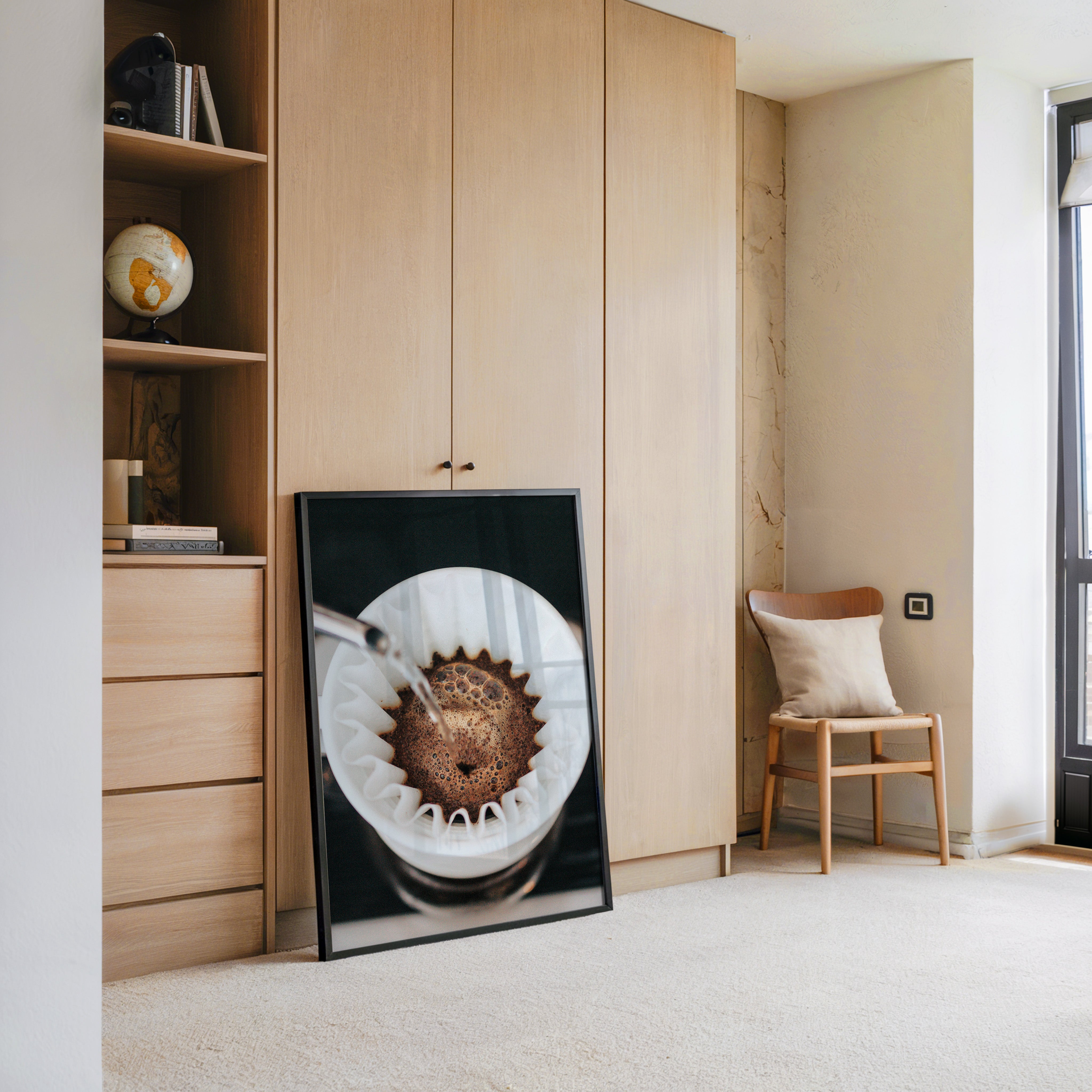 Kaffeefilter Nahaufnahme Gießen