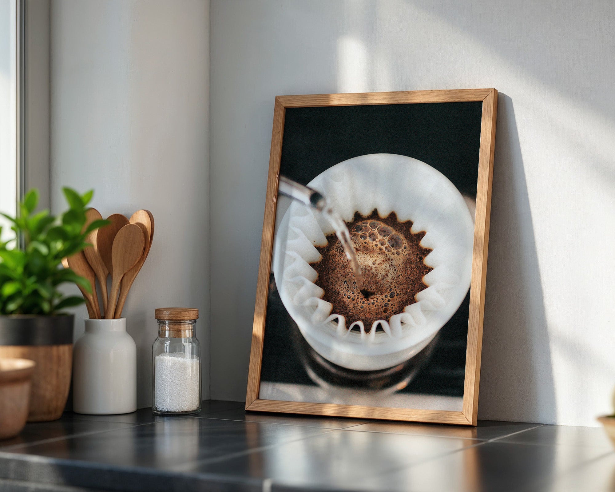 Kaffeefilter Nahaufnahme Gießen