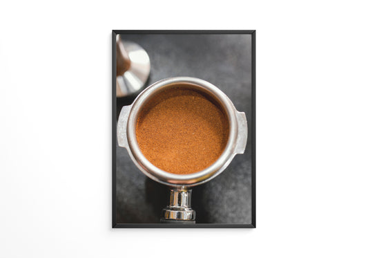 Kaffeepulver Nahaufnahme Metall