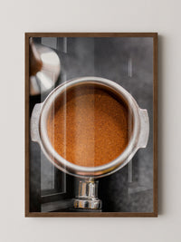 Kaffeepulver Nahaufnahme Metall