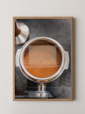 Kaffeepulver Nahaufnahme Metall