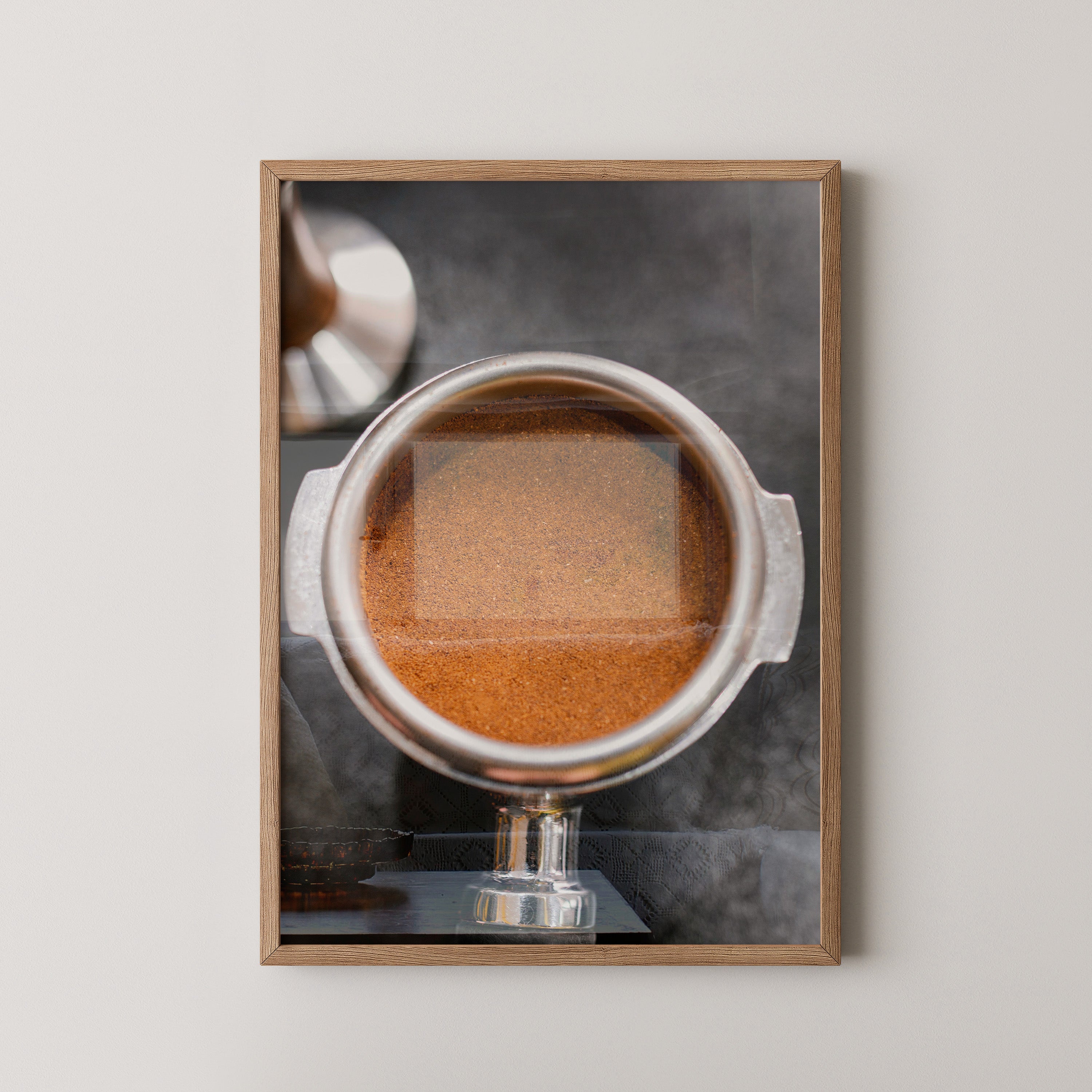 Kaffeepulver Nahaufnahme Metall