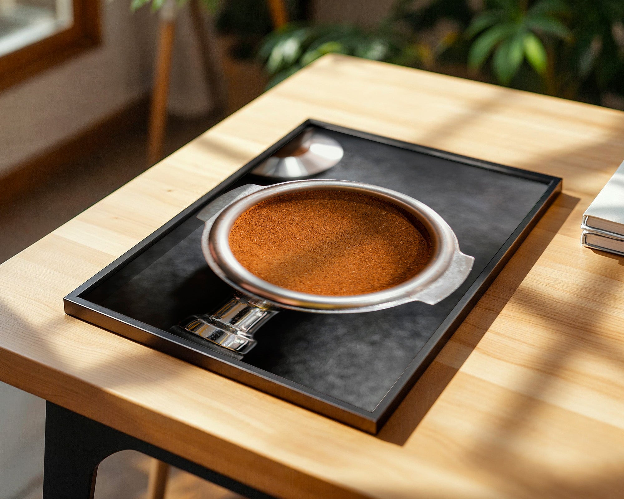 Kaffeepulver Nahaufnahme Metall